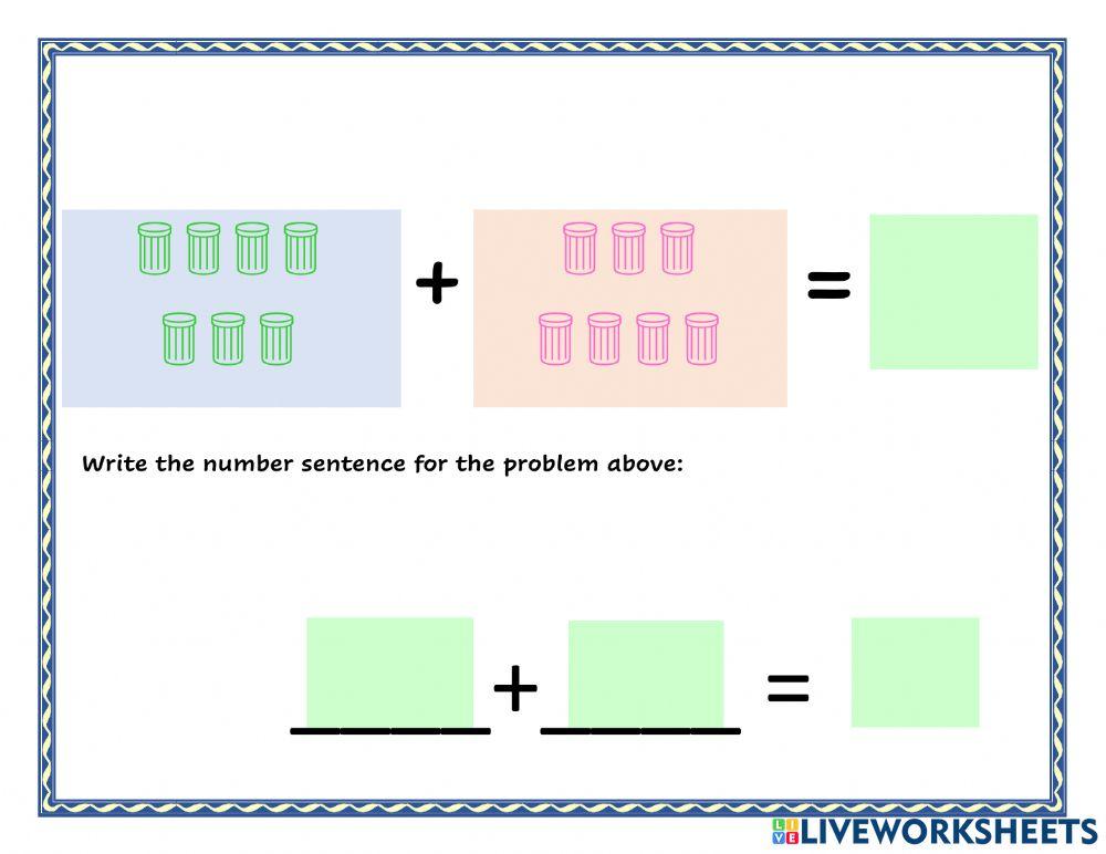 Addition with Number Sentences and Objects