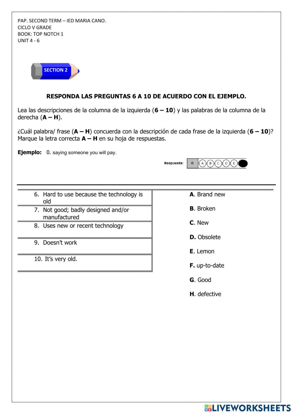 Pap tenth graders - Ciclo V -IED María Cano