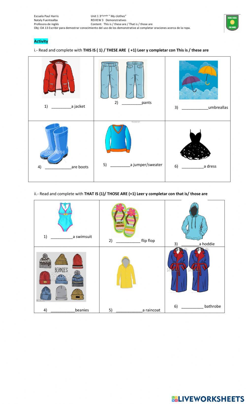 Review 3 unit 1 3rd grade