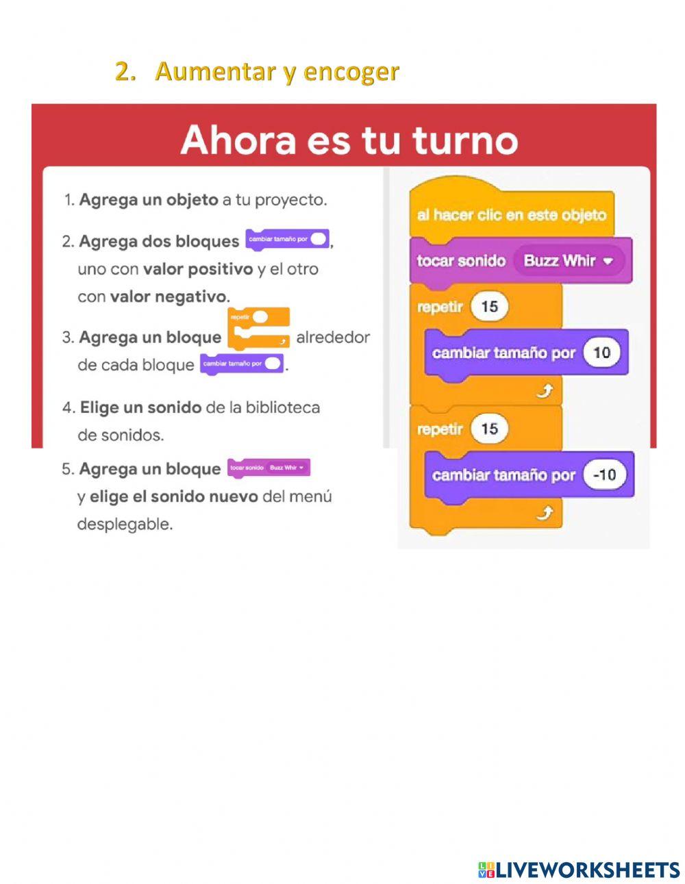 Pdf online worksheet: Scratch | Live Worksheets