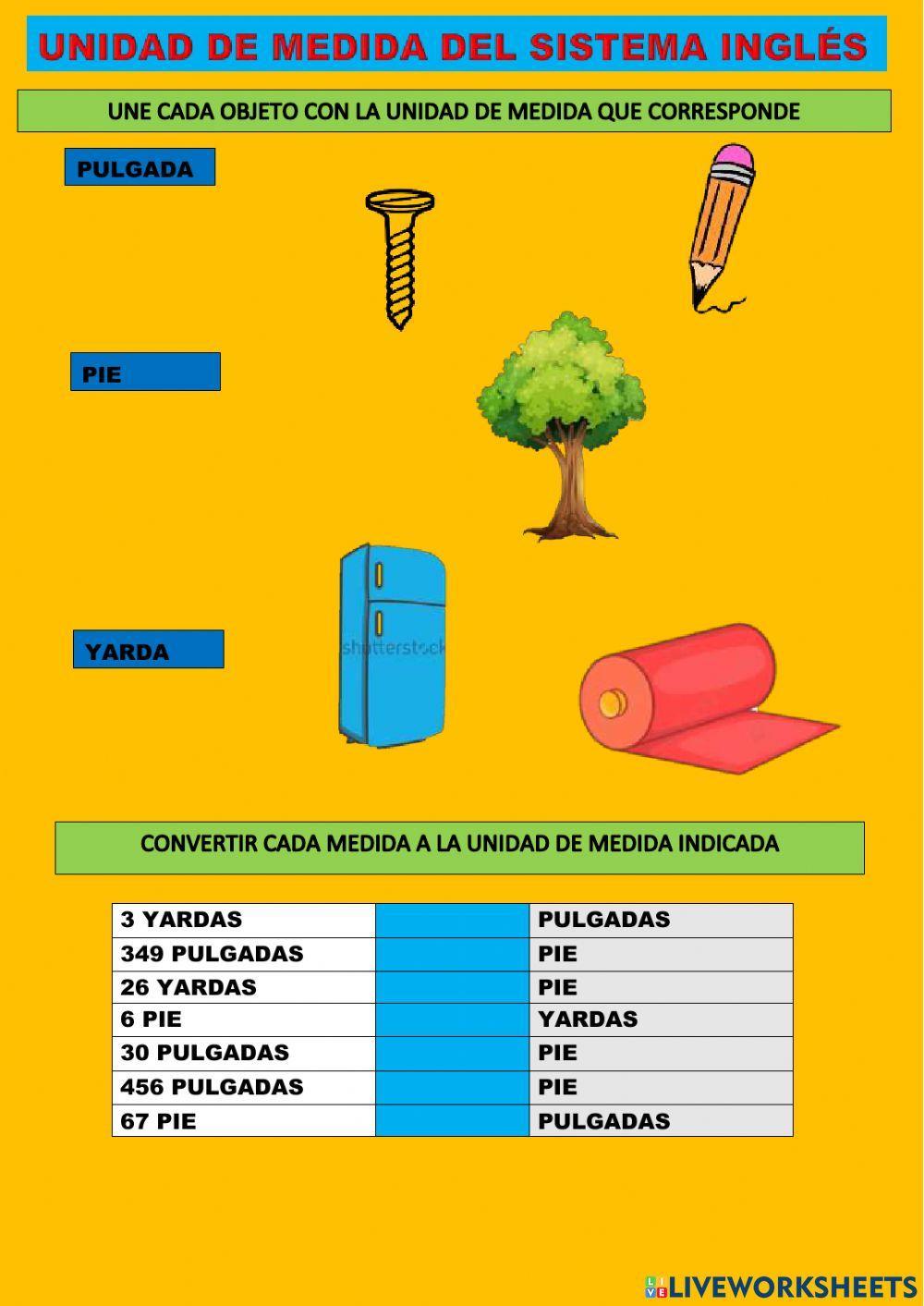 Medidas del sistema ingles Medidas del sistema ingles