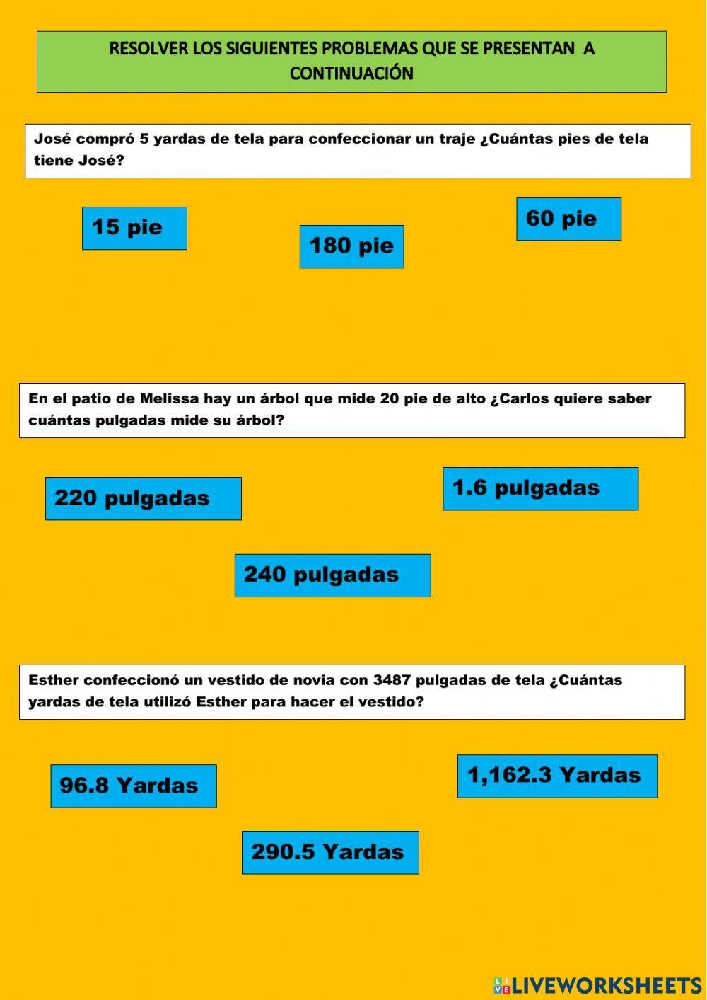 Medidas del sistema ingles Medidas del sistema ingles