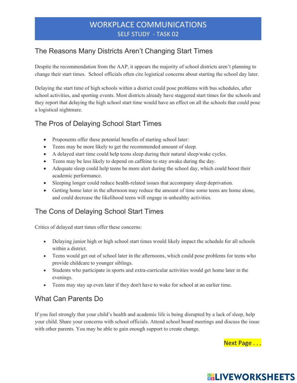 WC Self Study 02: Persuade or Inform