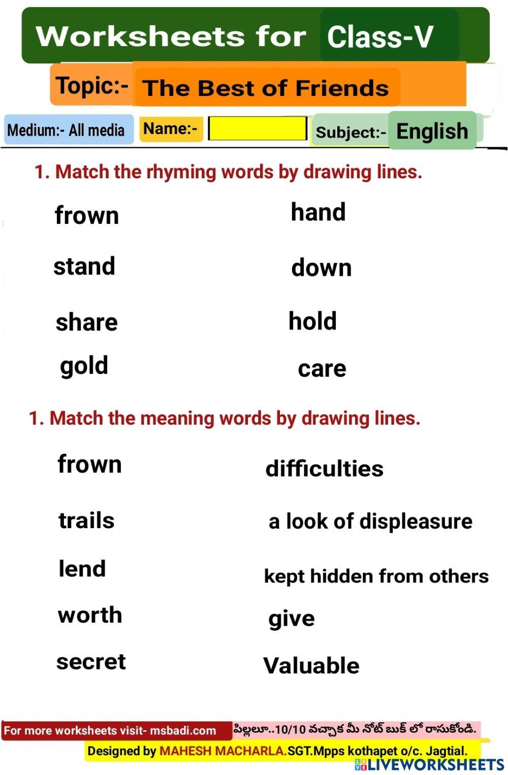 5th-ENGLISH-WS-1-5-BY MAHESH MACHARLA