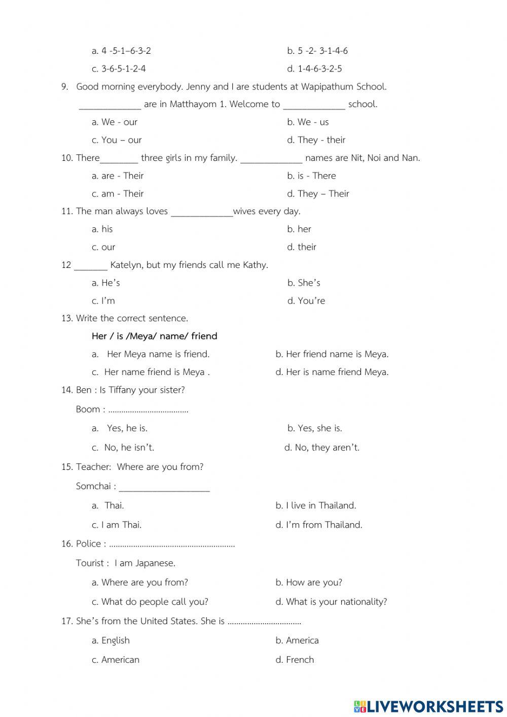 This that these those m 1 6811 online exercise for live worksheets