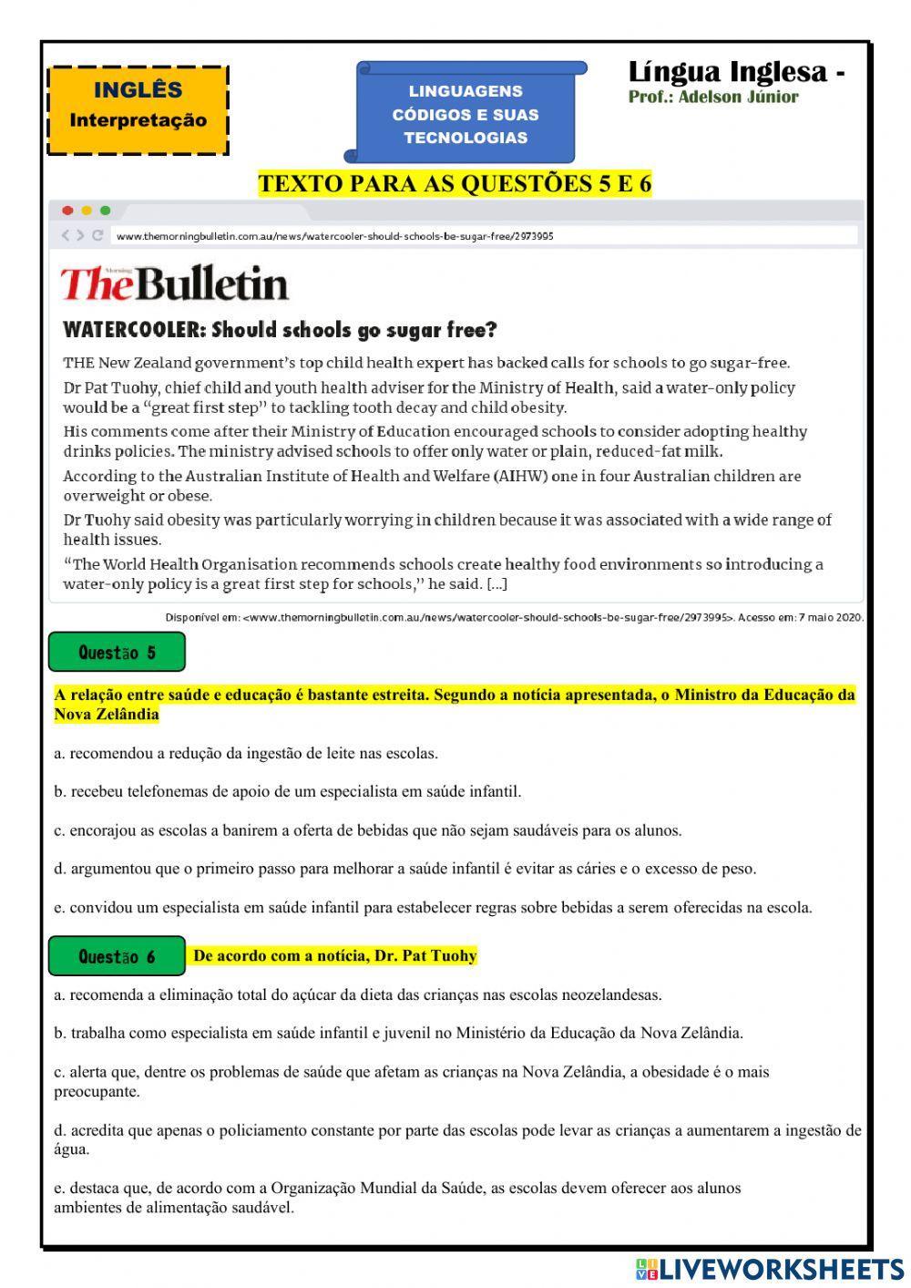 Atividade de Revisão