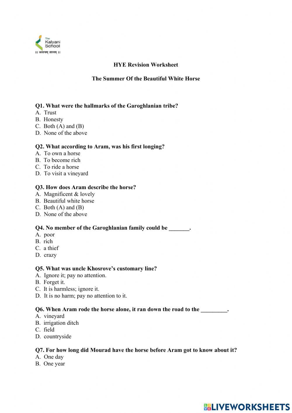 The Summer of the Beautiful White Horse