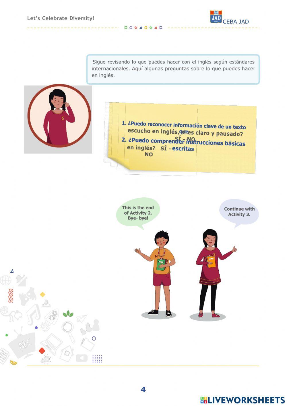 Learning experience 5-LET-S CELEBRATE DIVERSITY