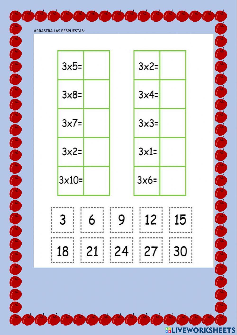 Miniconcursitabla del 2 y 3