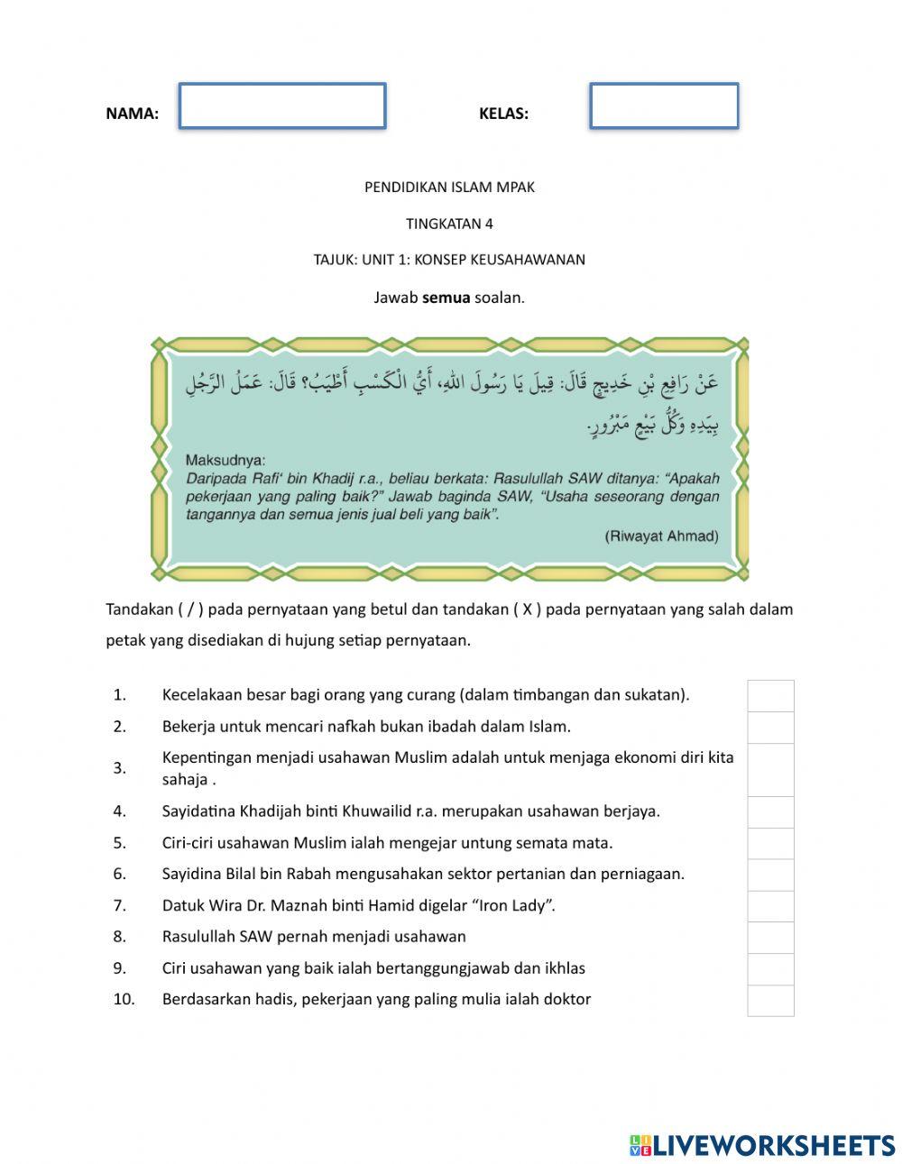 Unit 1: konsep keusahawanan