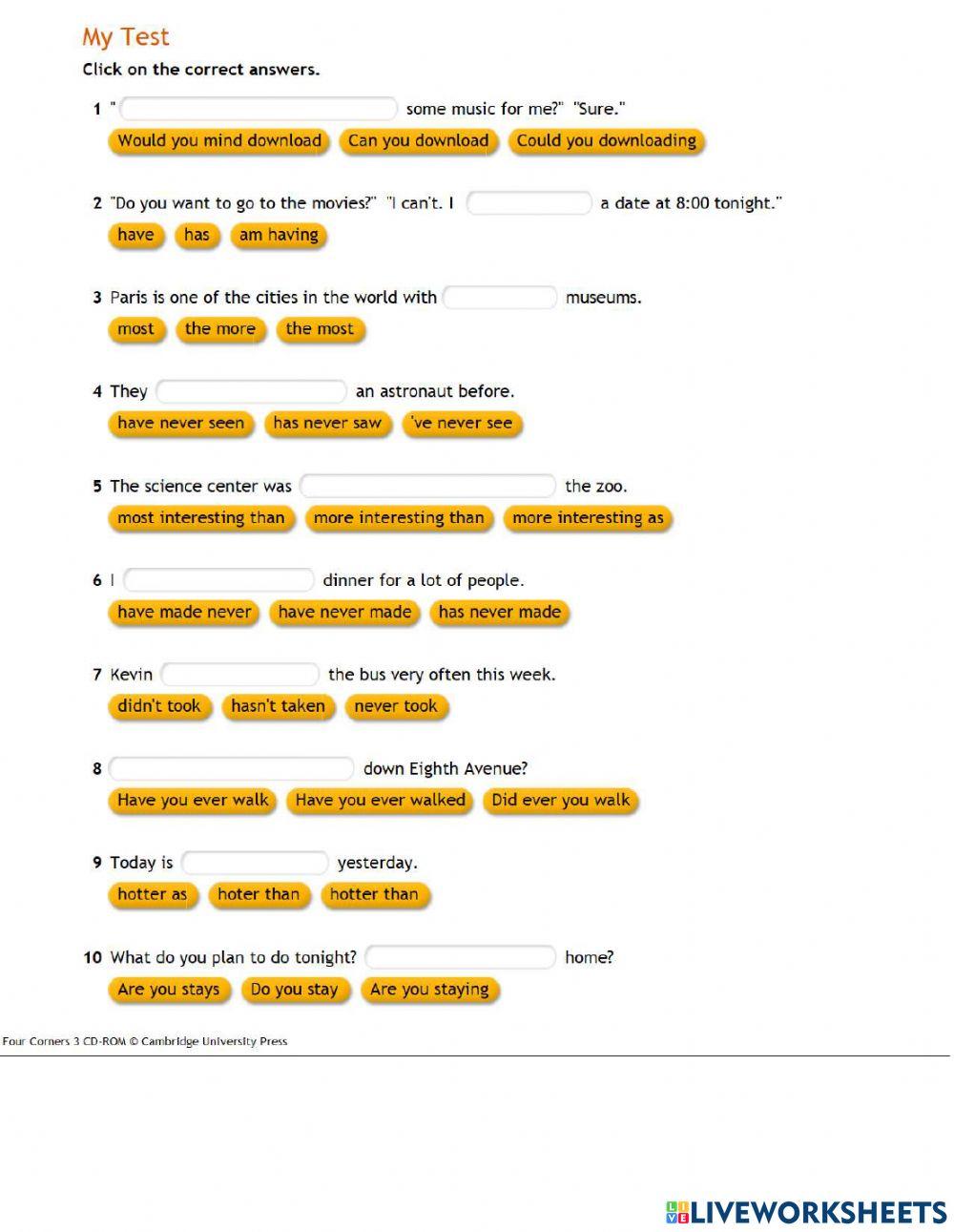 Level3 Units 4 5 6 review