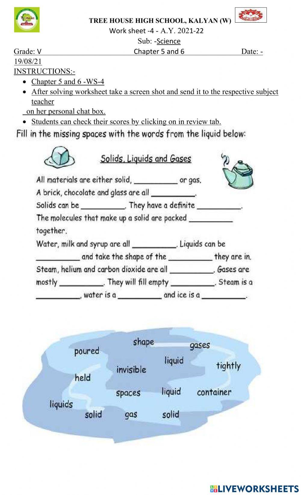 Reproduction of plant and state of matter