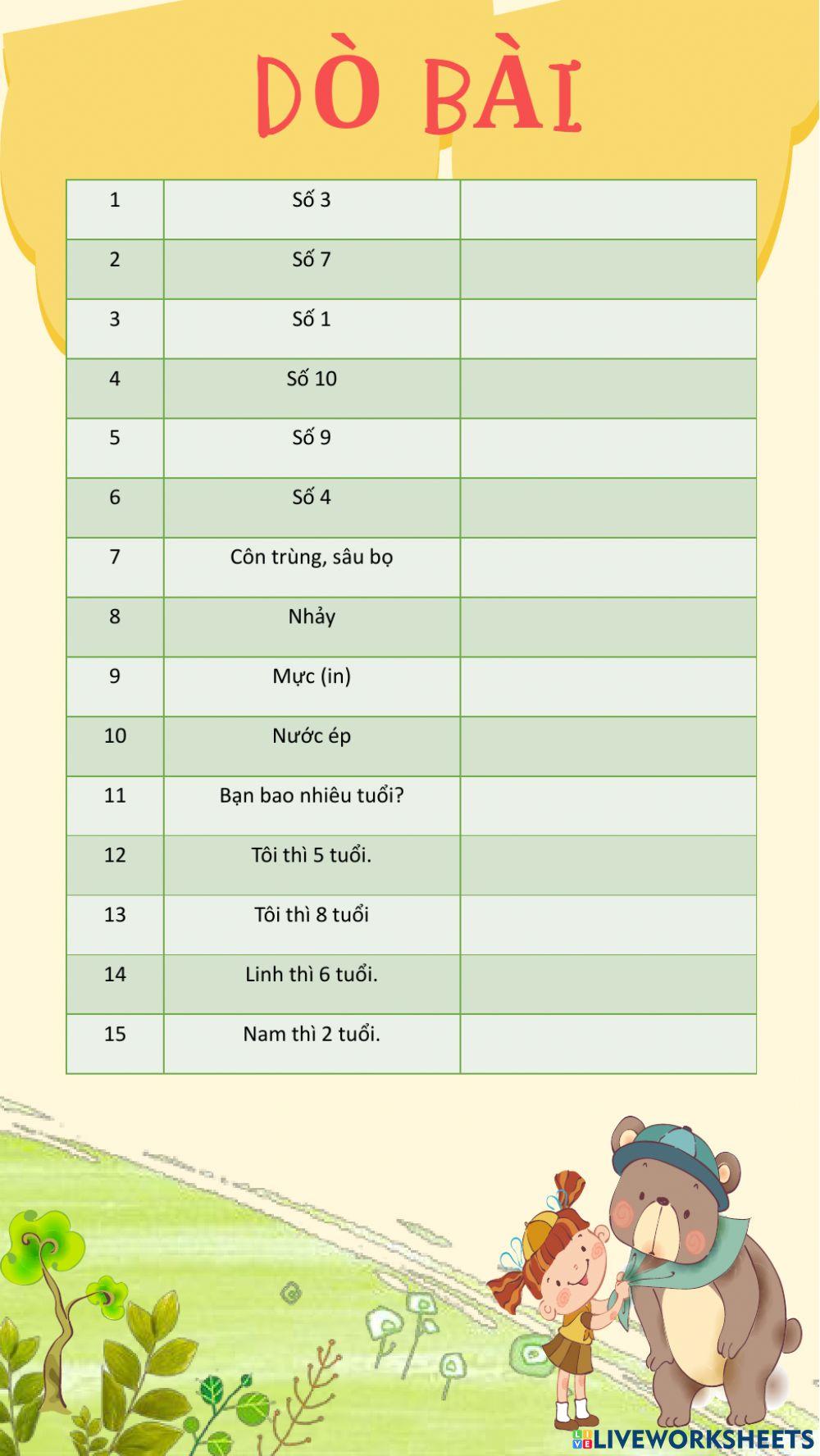 Dò bài lớp 2 24-8