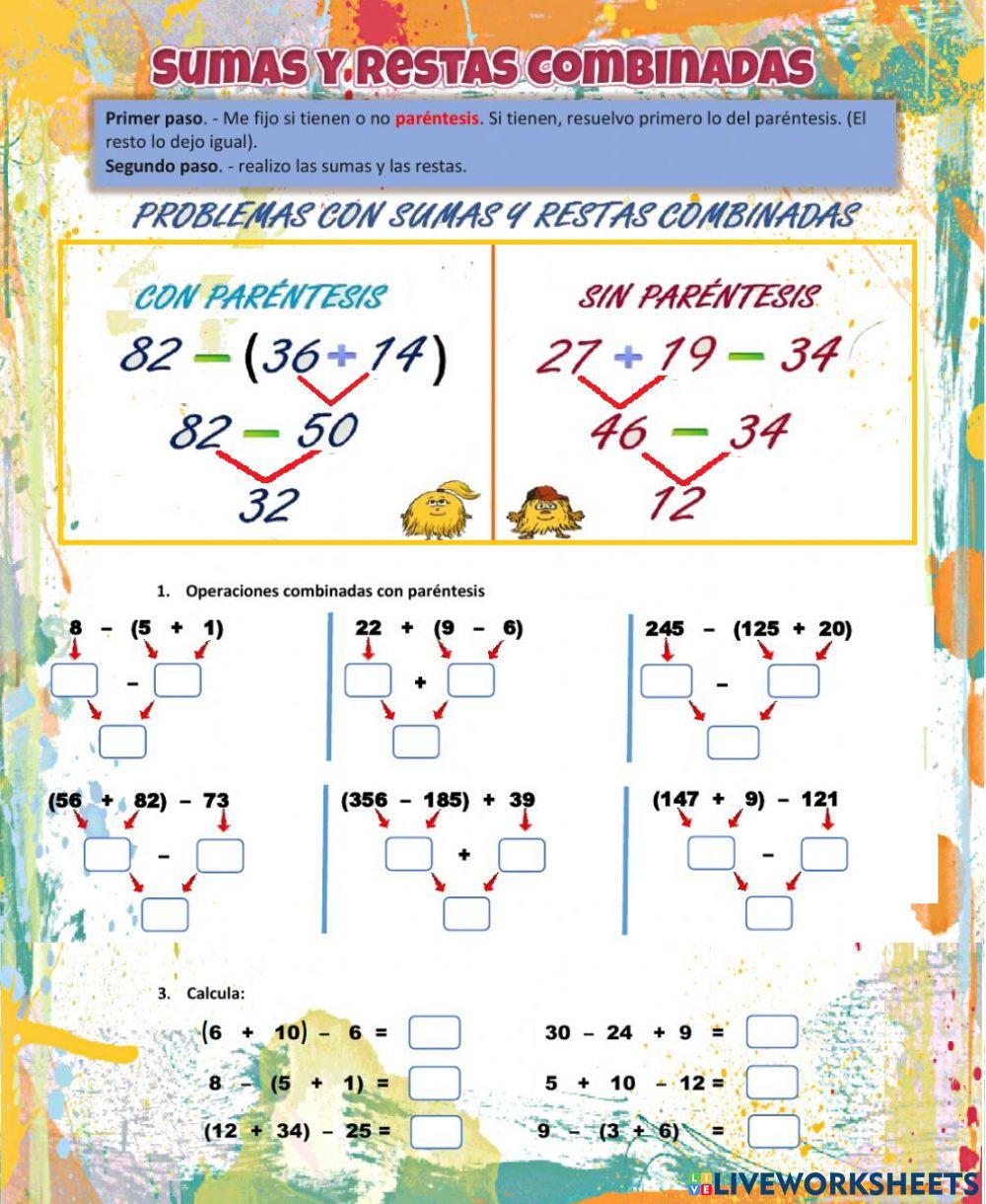 Operaciones combinadas