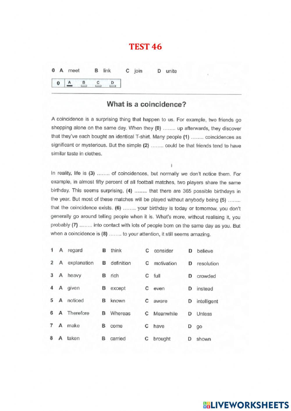 Use of English part 1 - Test 44-52