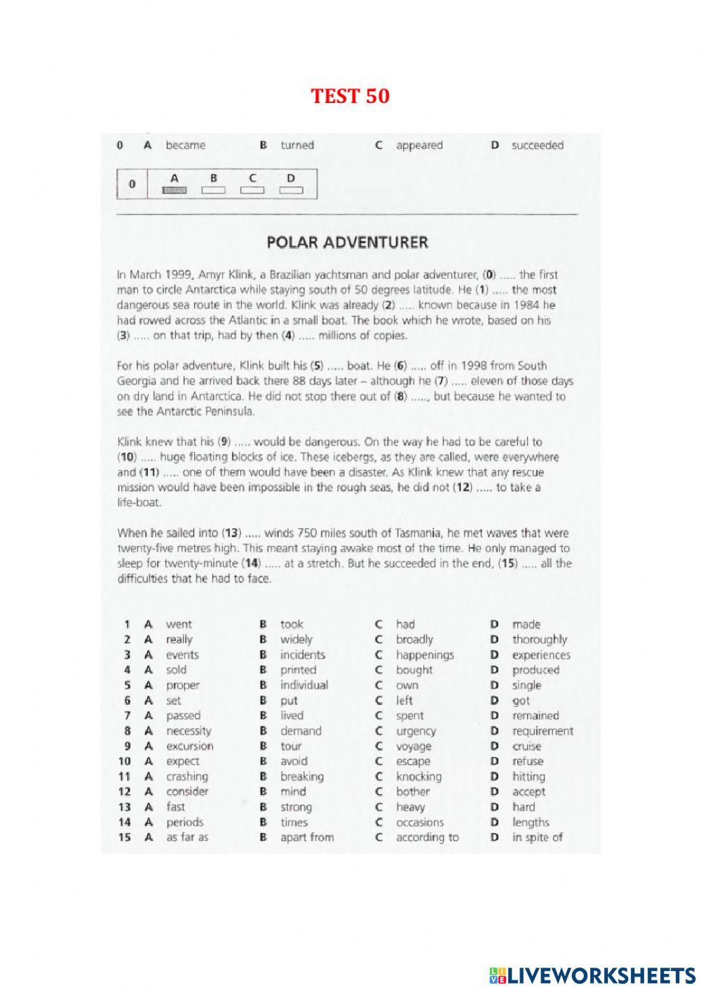 Use of English part 1 - Test 44-52