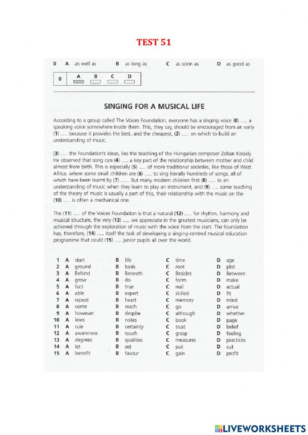 Use of English part 1 - Test 44-52