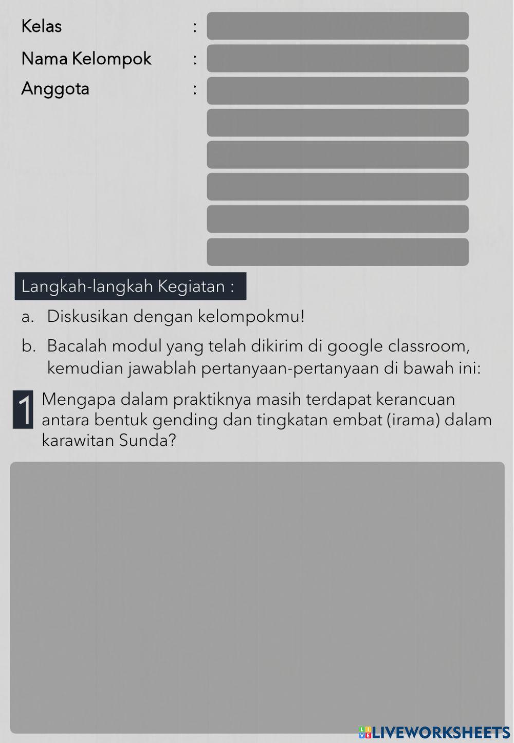 LKPD Bentuk dan Irama