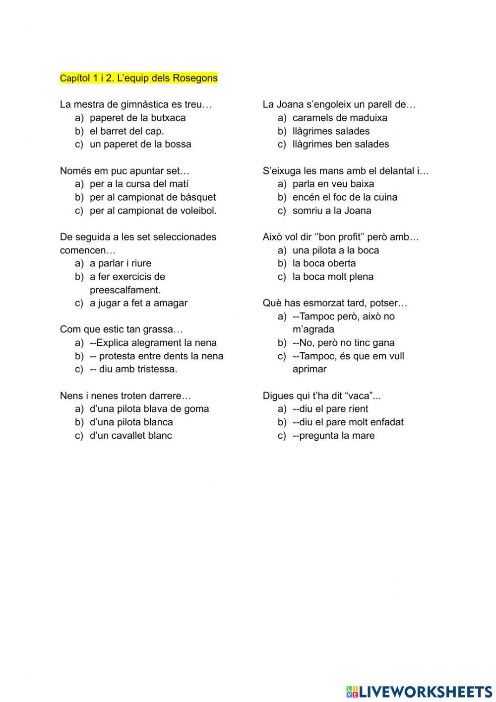 L'equip del Rossegons. Cap 1-2