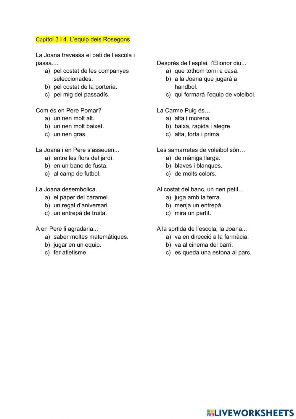 L'equip del Rossegons. Cap 3-4