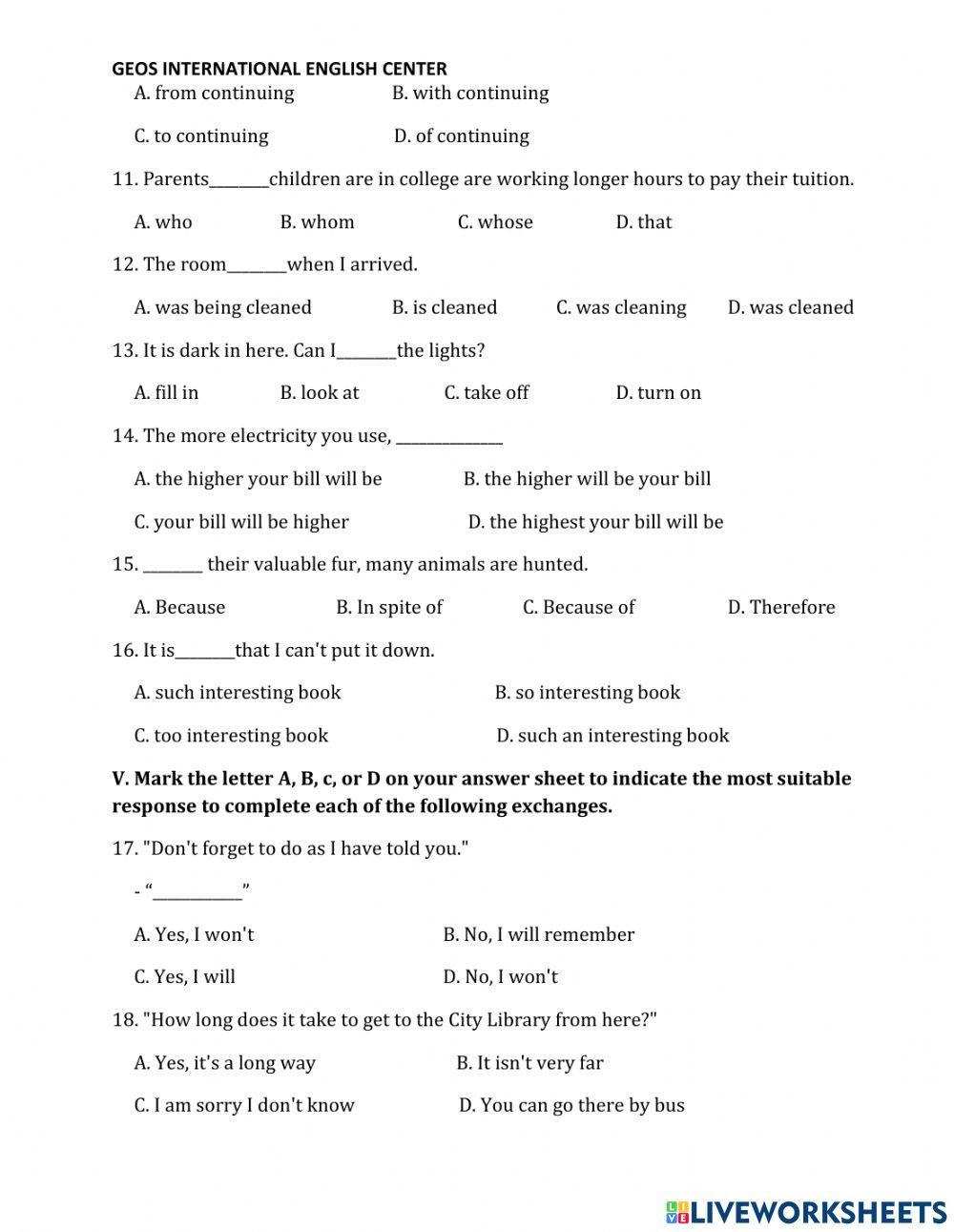 Đề luyện thi số 5