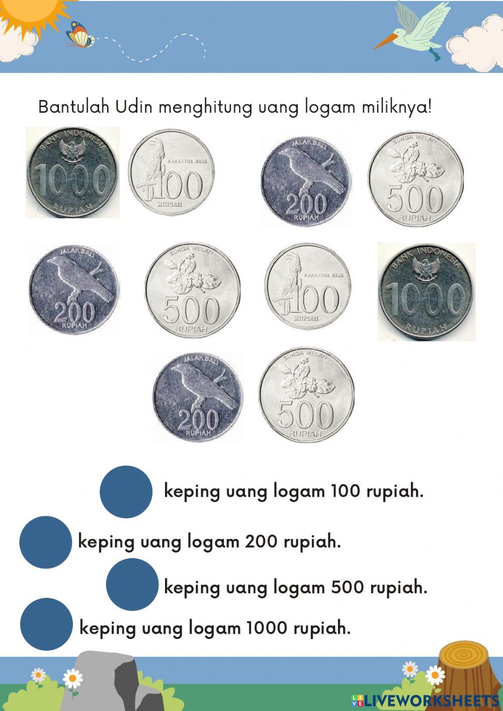 Soal evaluasi uang logam dan denah