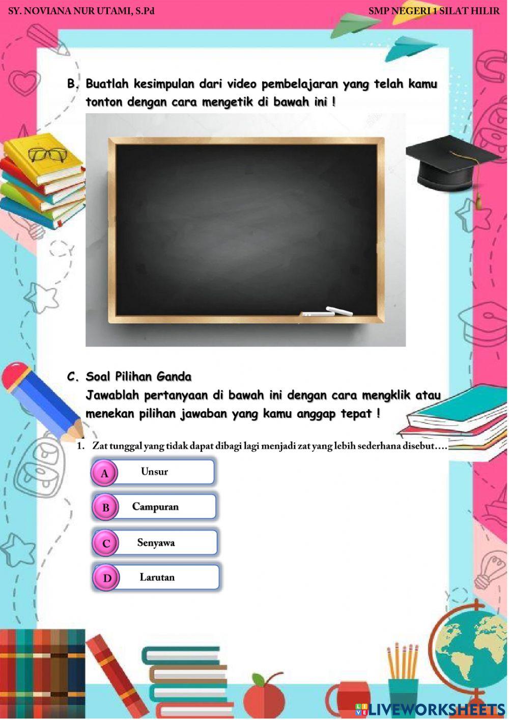 E - LKPD Klasifikasi Materi