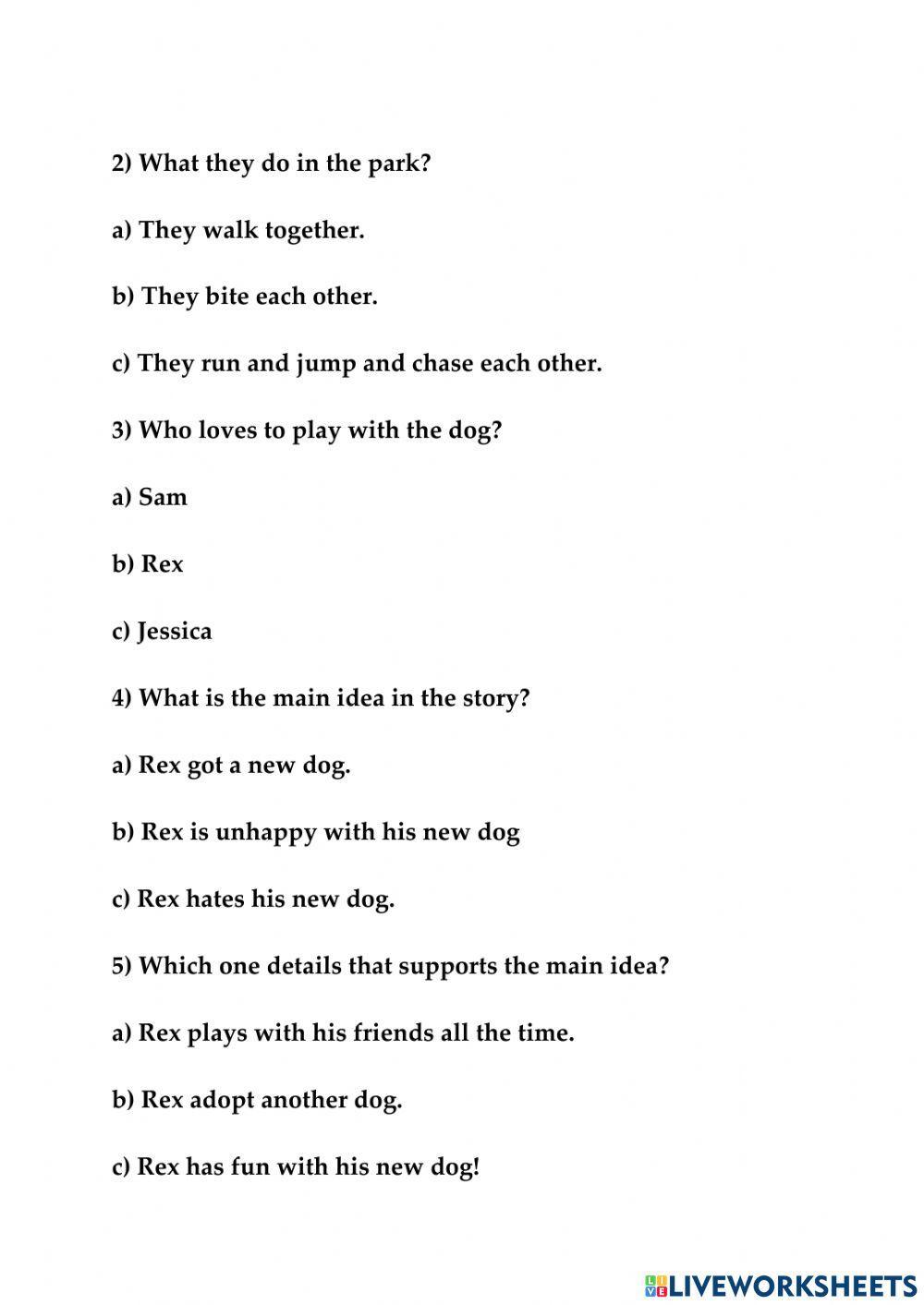 ENGLISH GRADE 2 QUIZ - 3