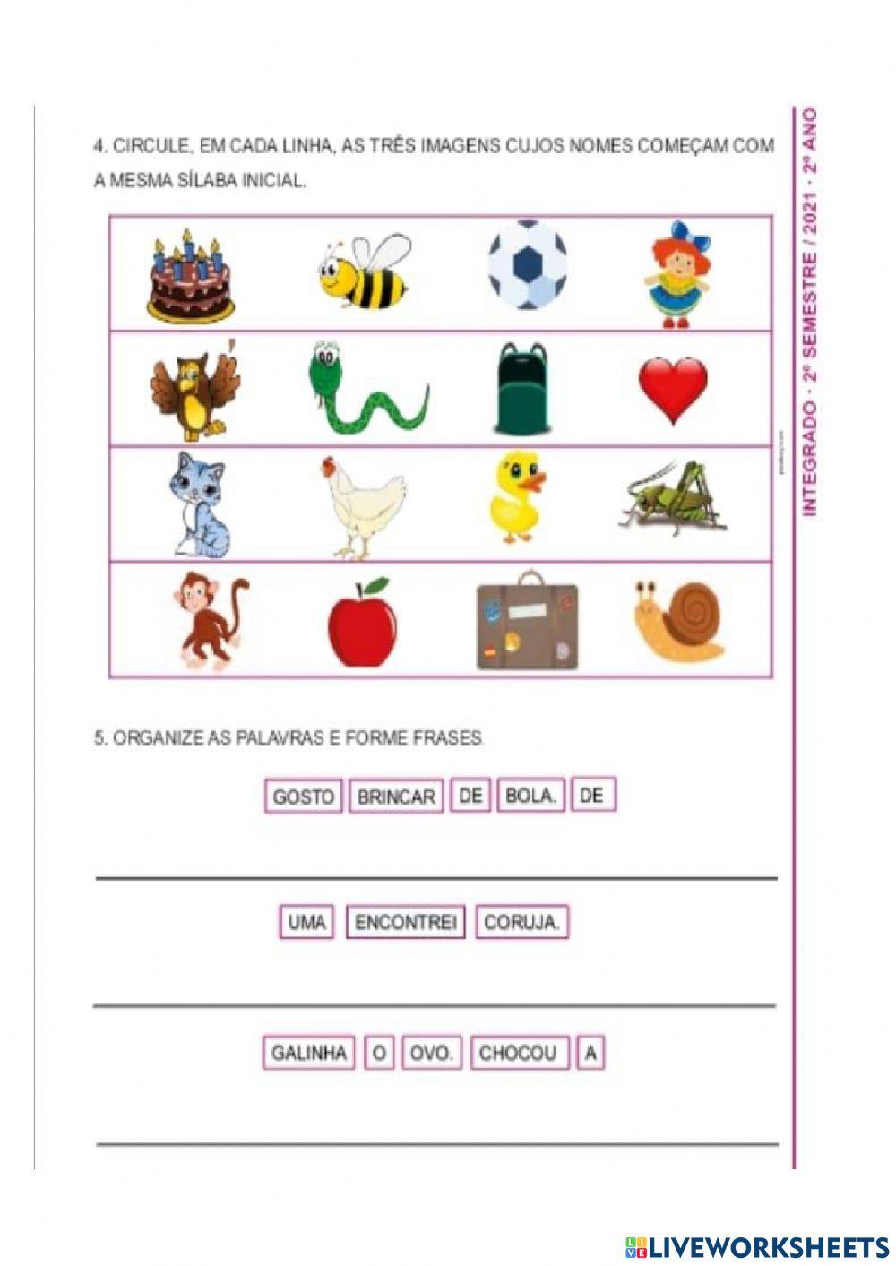 Atividades com a quadrinha - A casinha da vovó