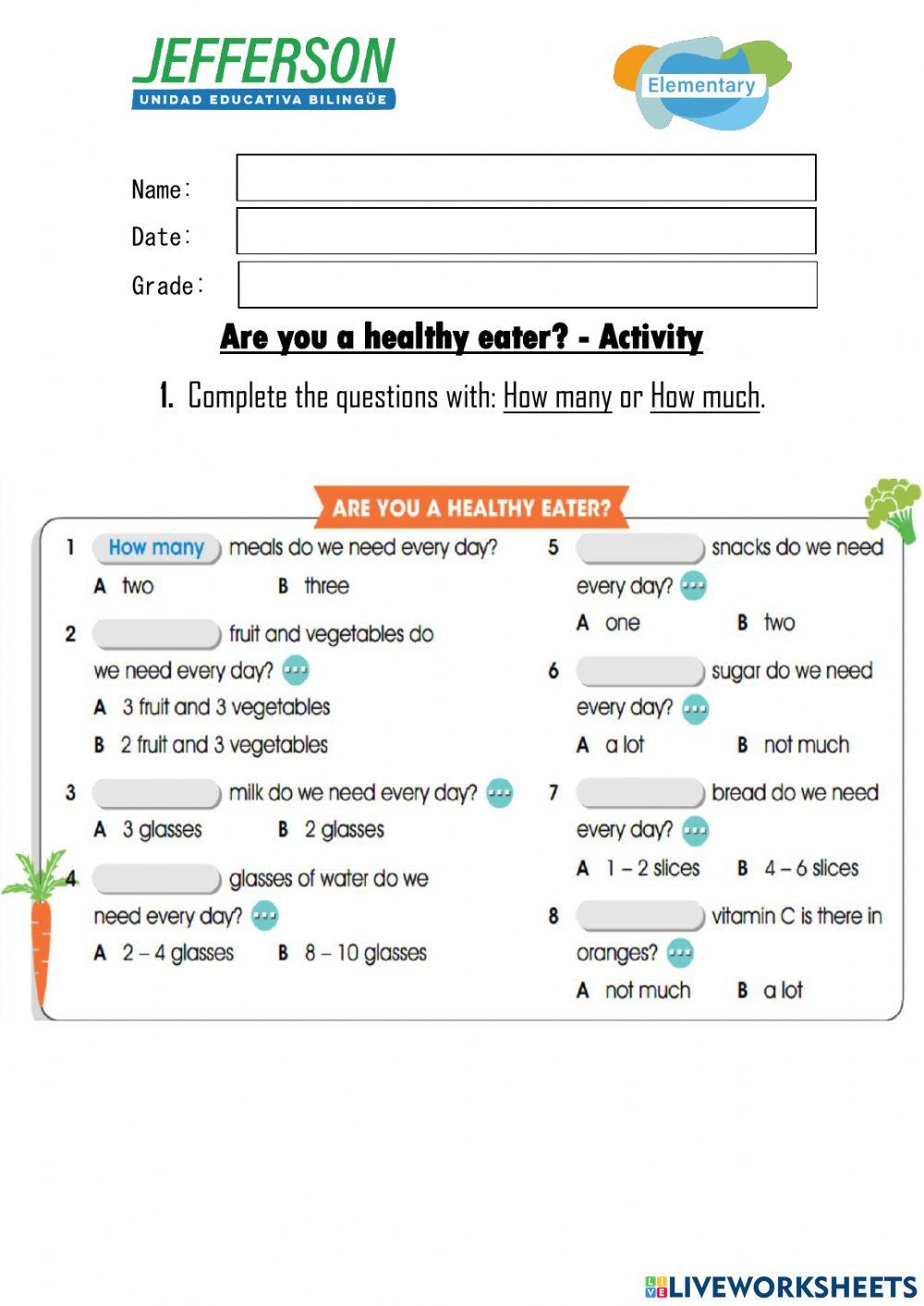 Are you a healthy eater?