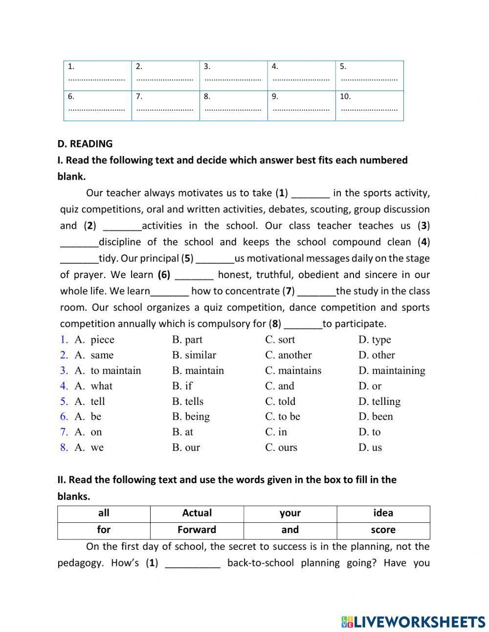 Present simple & continious