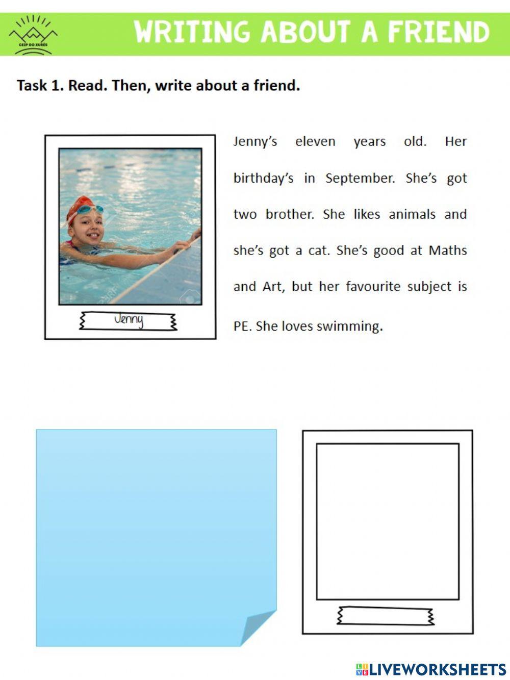 Unit 0 - Describing a friend