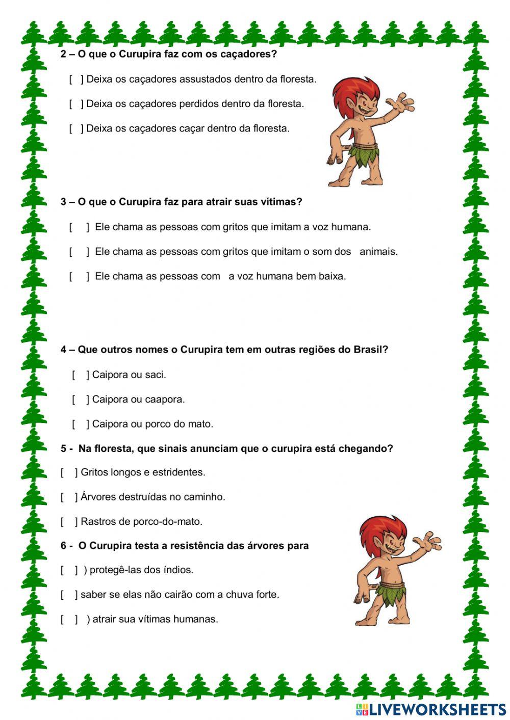 Atividade de língua portuguesa