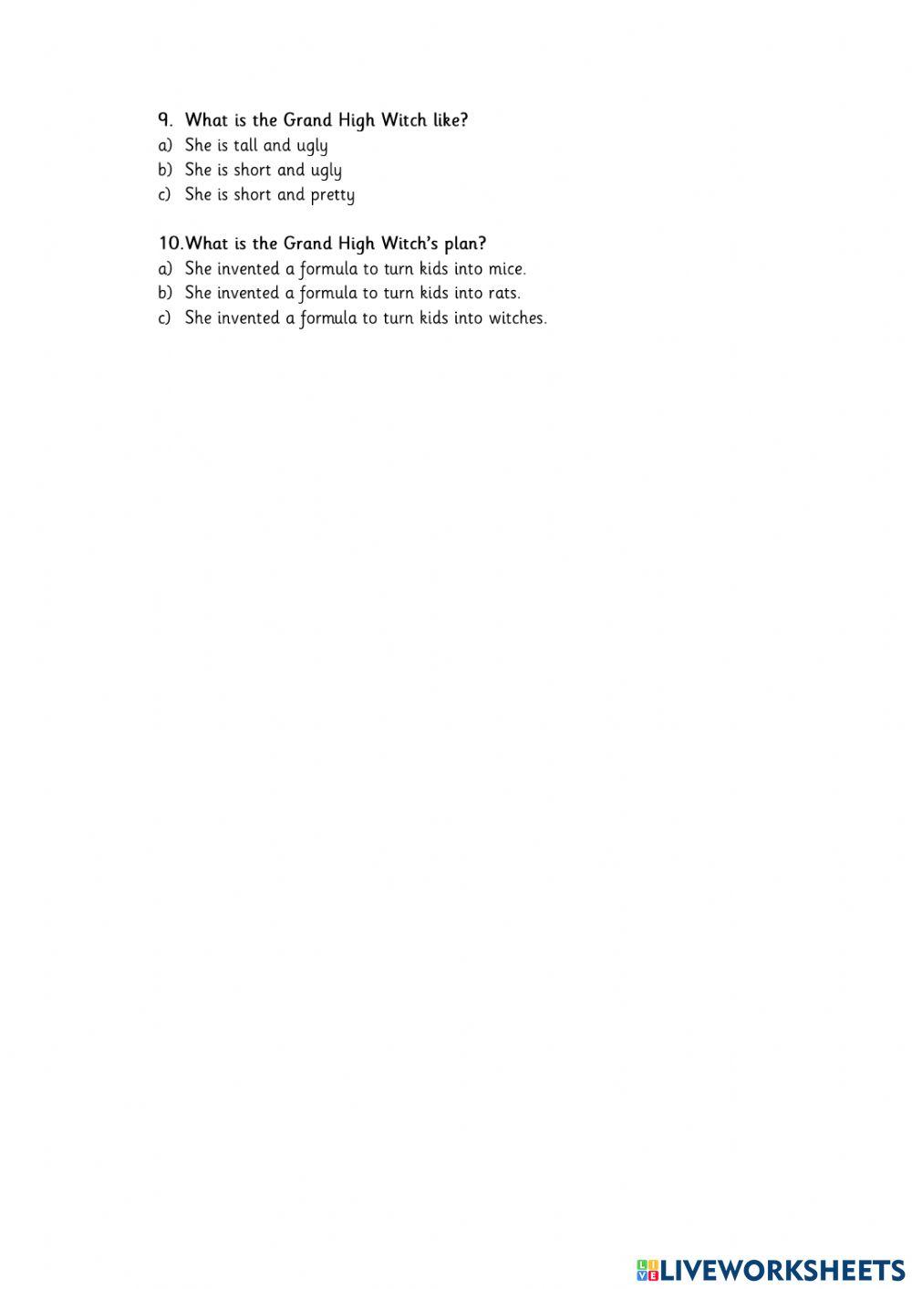 The Witches by Roald Dahl