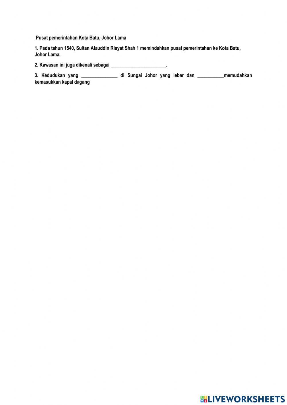 6.1 Pengasasan Kesultanan Johor Riau