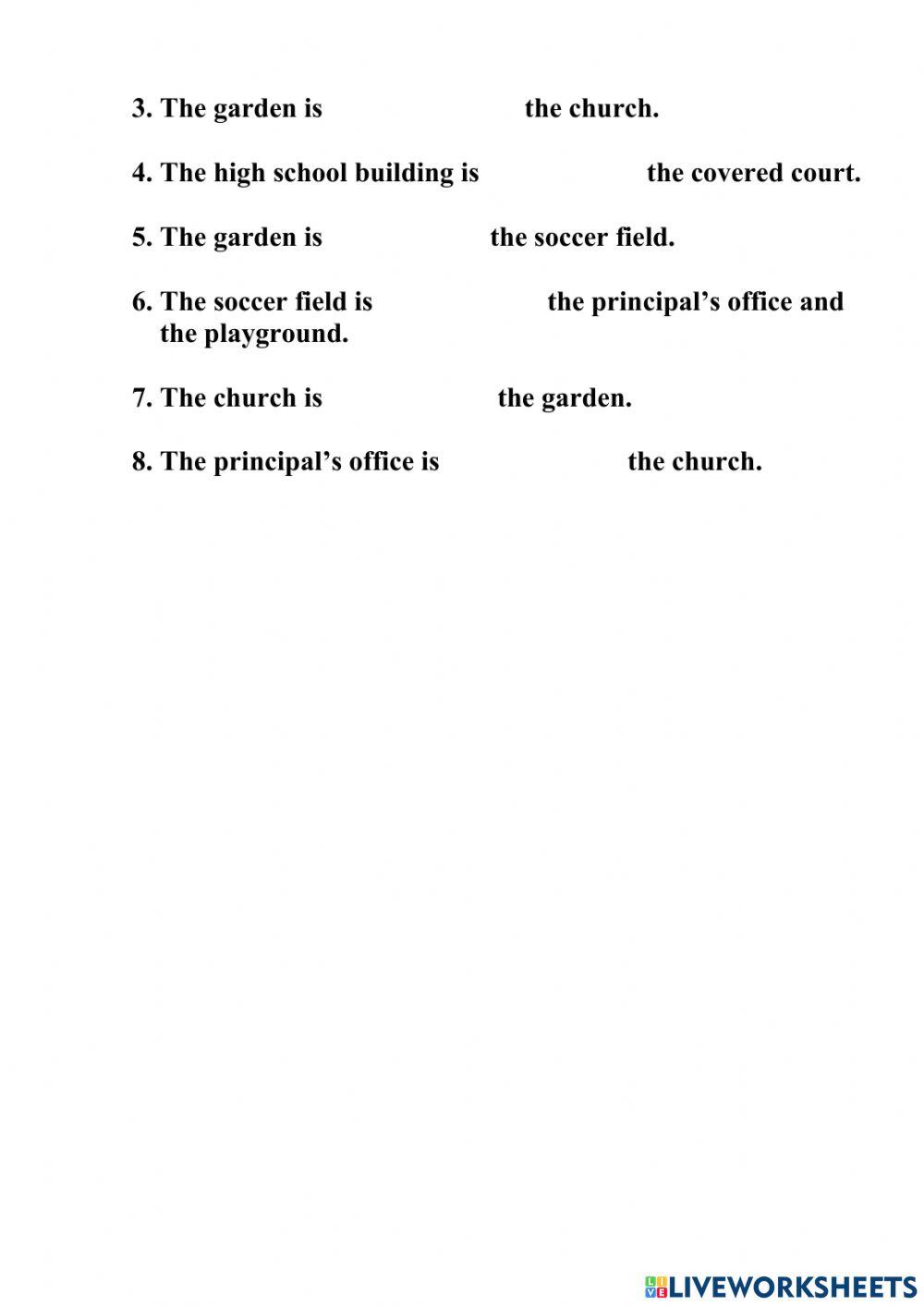 Prepositions in a map