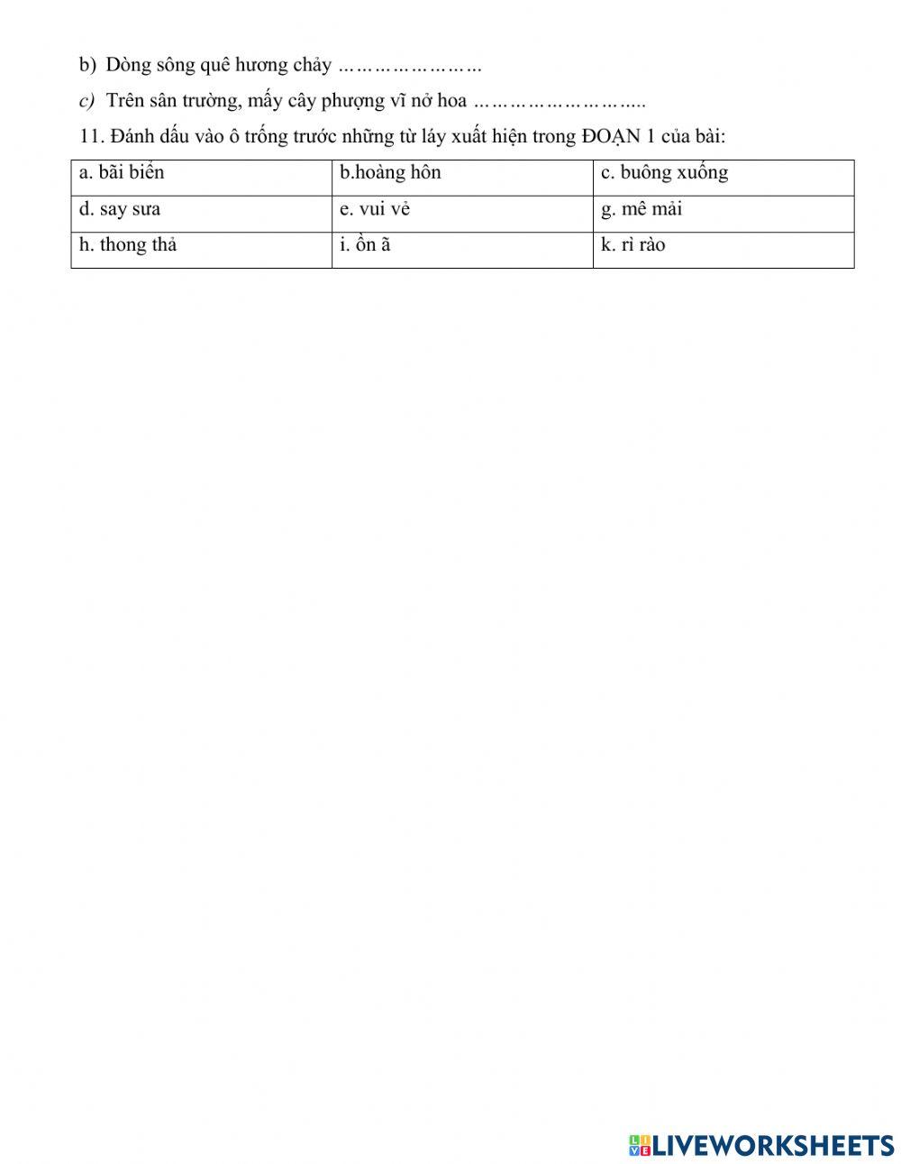 Tiếng Việt (đọc hiểu)