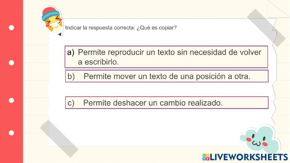 Tratamiento de textos (copiar y cortar)