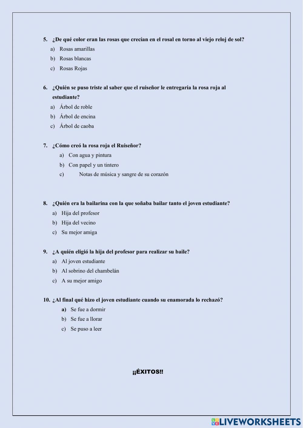 La Rosa y el Ruiseñor