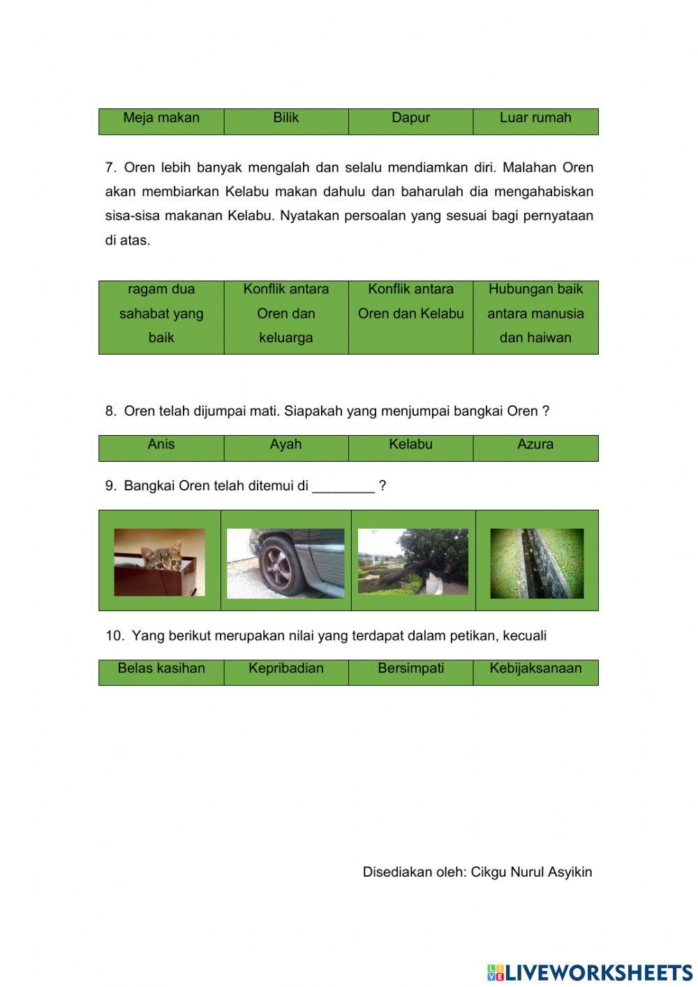 KOMSAS : CERPEN OREN 