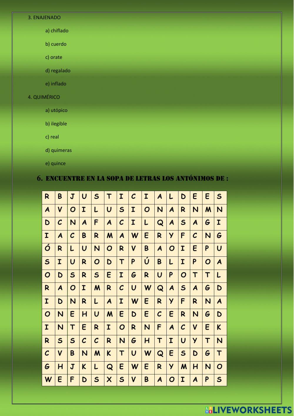 10mo ficha 5 unidad 3