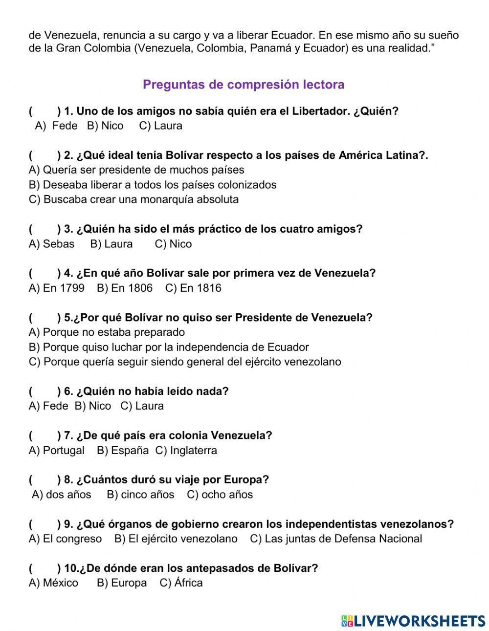 Comprensión lectora