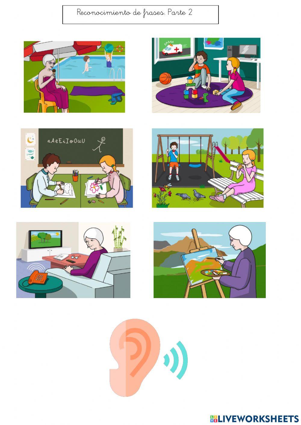 Reconocimiento auditivo de frases. Parte 1