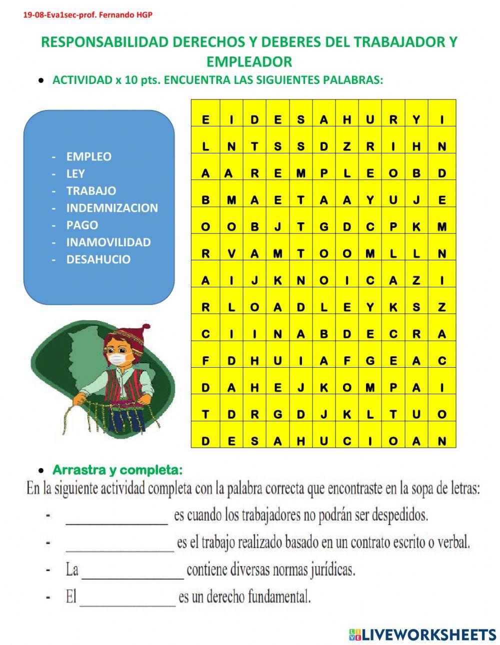 Derechos y dberes del trabajador
