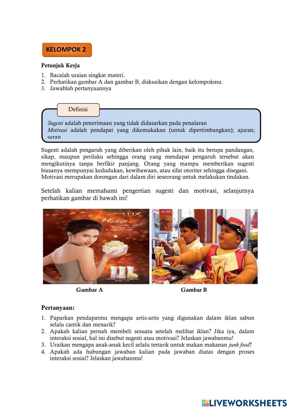 LKPD Interaksif Faktor Pendorong Interaksi Sosial