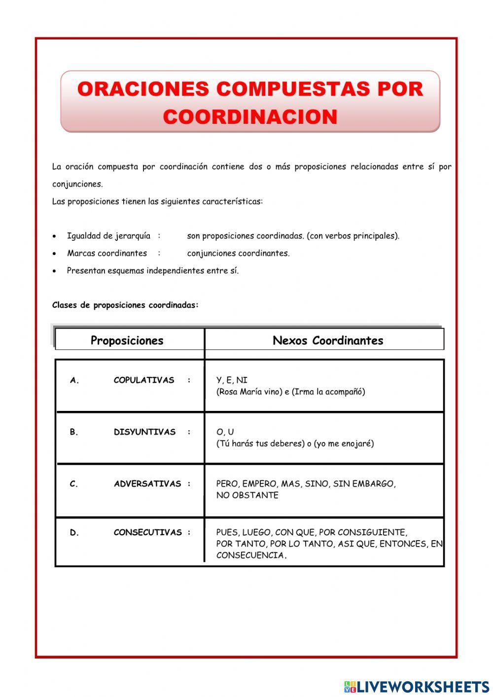 Oración compuesta coordinada