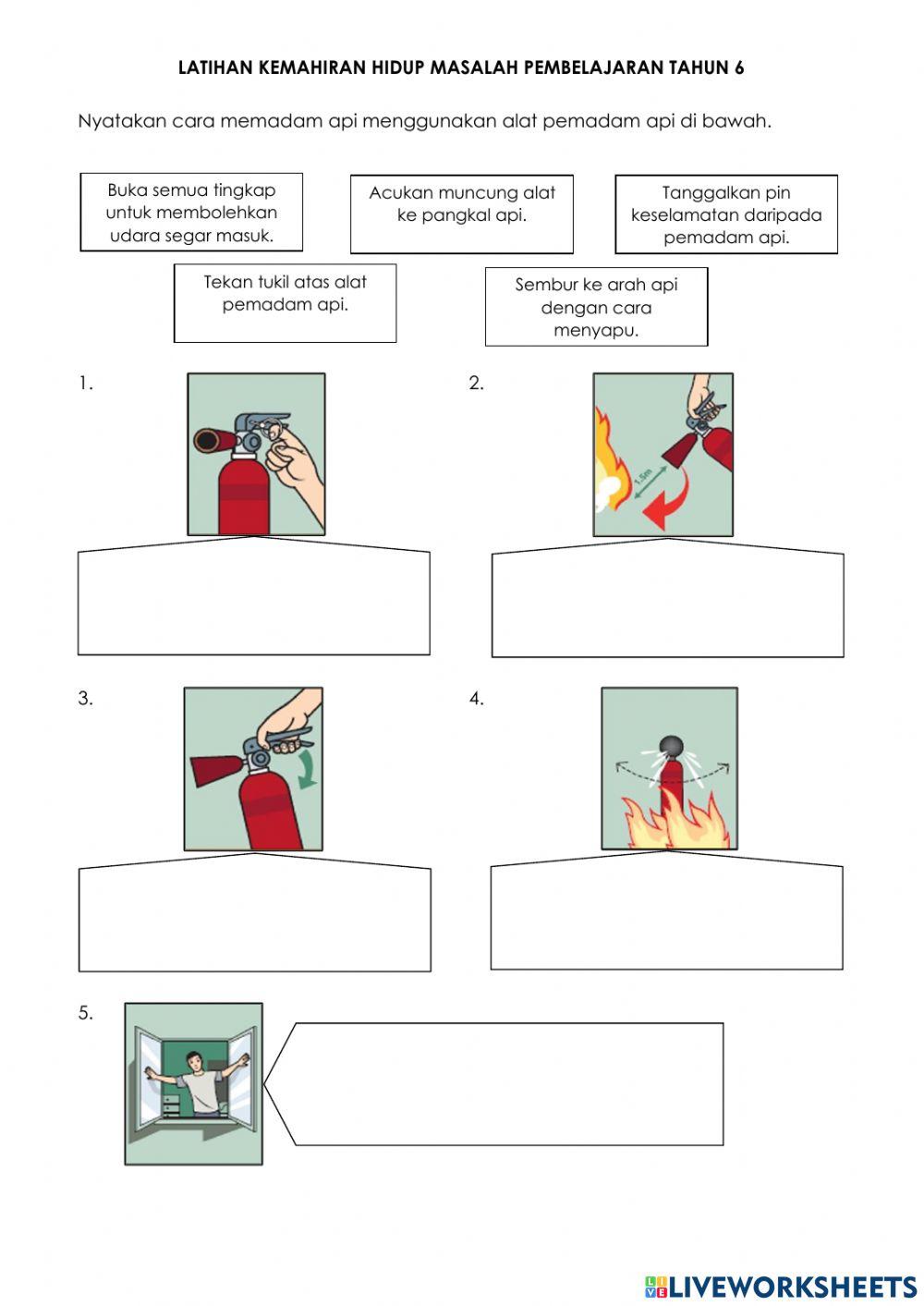 Jenis dan cara memadam KEBAKARAN