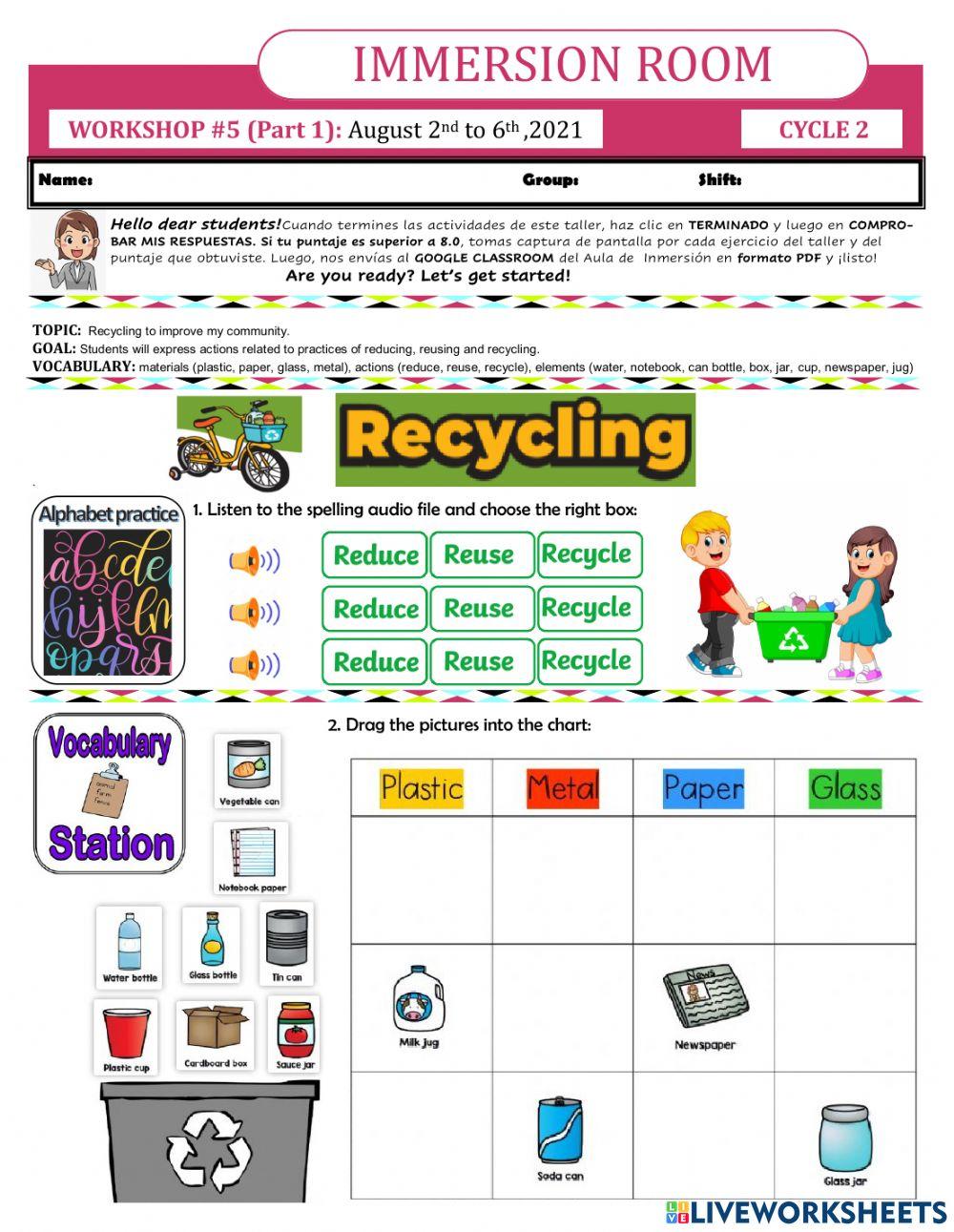 Workshop 5(p1)-C2- RECYCLING