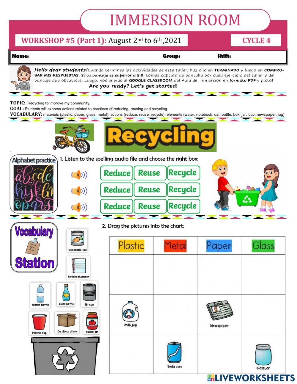 Workshop 5(p1)-C4- RECYCLING