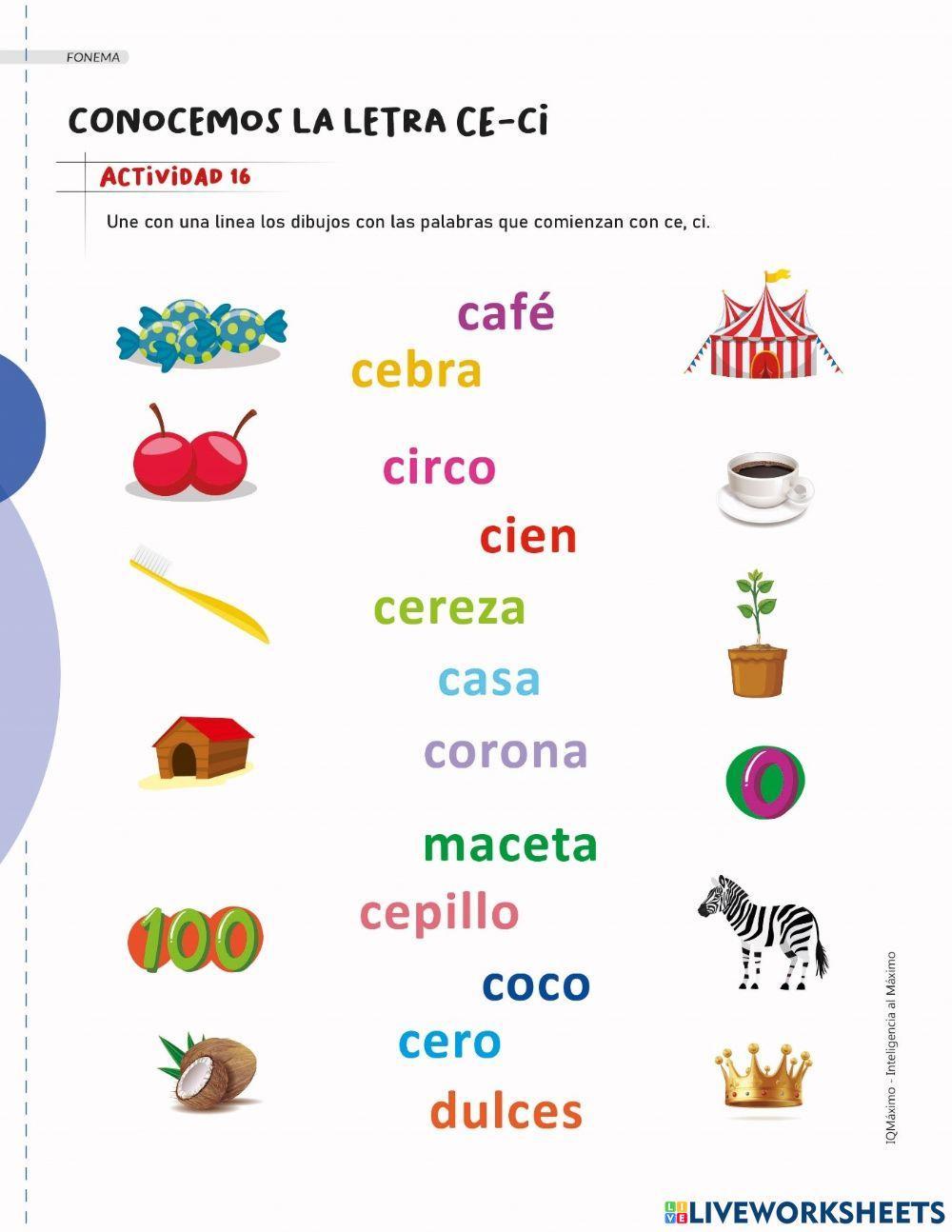 Actividad 16 letra CE-CI